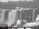 The American Falls with Ice Jam Upriver 