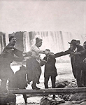 Annie Taylor survives her plunge over the Falls