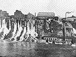 The water tailrace from Mills & Factories on high bank