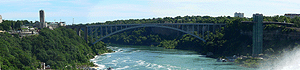 The Rainbow International Bridge Spanning the Niagara River Gorge