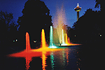 A colour fountain in Queen Victoria Park