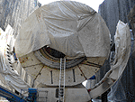 Assembly of Robbins Tunnel Boring Machine at construction site