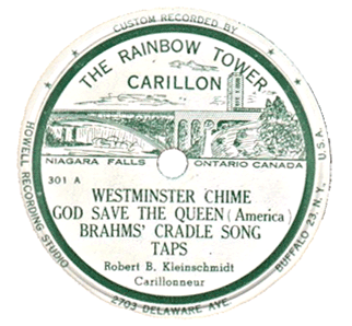 An early 78 rpm record of the Rainbow Tower Carillon