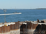 Cofferdam at intake construction site