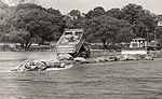 Building the Cofferdam at the head of Goat Island 