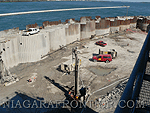 Cofferdam at water intake construction site