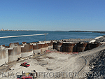 Cofferdam at intake construction site