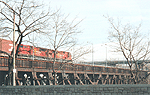 Canadian Pacific Railway Train on International Bridge