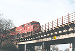 Canadian Pacific Railway Train entering Michigan Central Intarnational Train Bridge