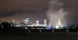 Niagara Falls Night View of the Canadian Skyline 