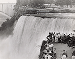 The aftermath of the Prospect Point rock fall as viewed from Goat Island