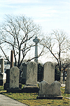 Drummond Hill Cemetery with Skylon Tower in distance