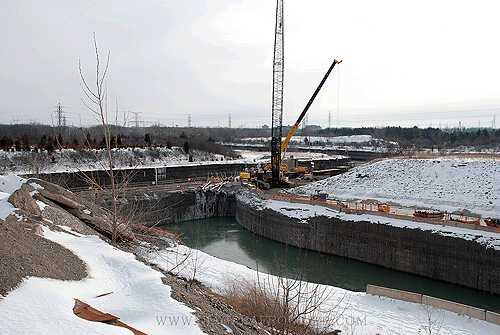 Flooded Outlet Channel showing Water Pump Location