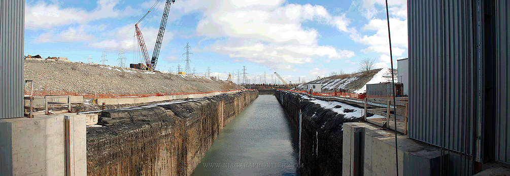 The outlet channel looking east from the tunnel outflow gate towards the feeder canal