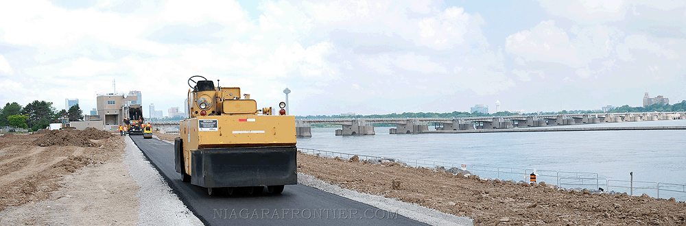 Paving a pathway at the intake site