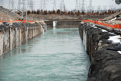 The outlet channel intersection with PGS feeder canal