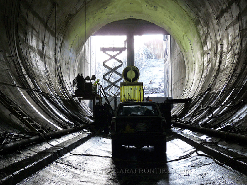 Intake Tunnel Opening with several stop-logs in place