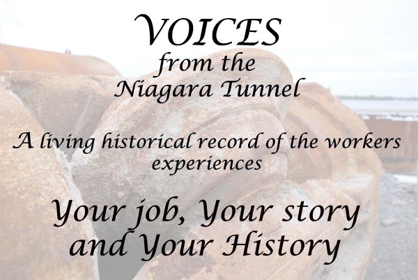 VOICES from the Niagara Tunnel - A Living History