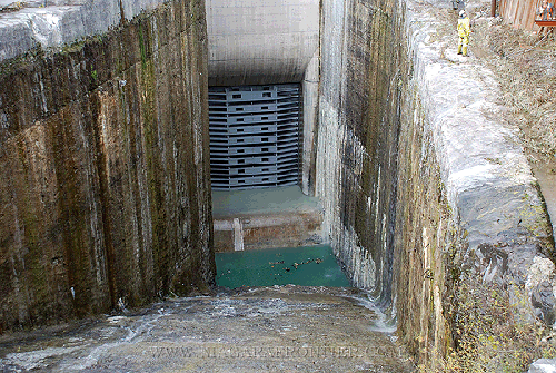 Stop-Logs in place at Intake entrance