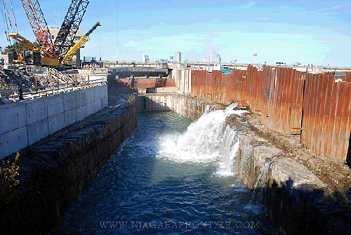 Filling the Intake Channel with river water