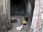 Construction of the rock-pit at the intake of the Niagara Tunnel Project nears completion