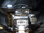 The Over-Break Carrier in the Tunnel being prepared for start