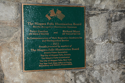 Illumination Plaque Dedicated to Pete Gordon and Dick Mann